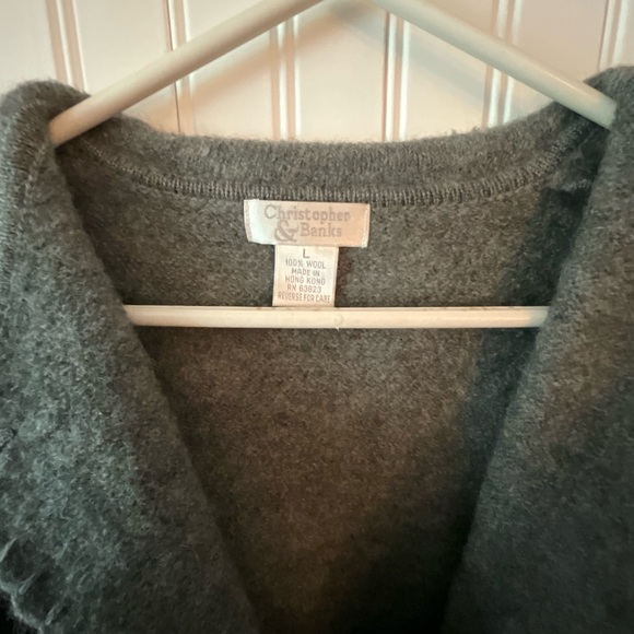 Christopher & Banks Wool Long Cardigan (L) - Picture 2 of 3
